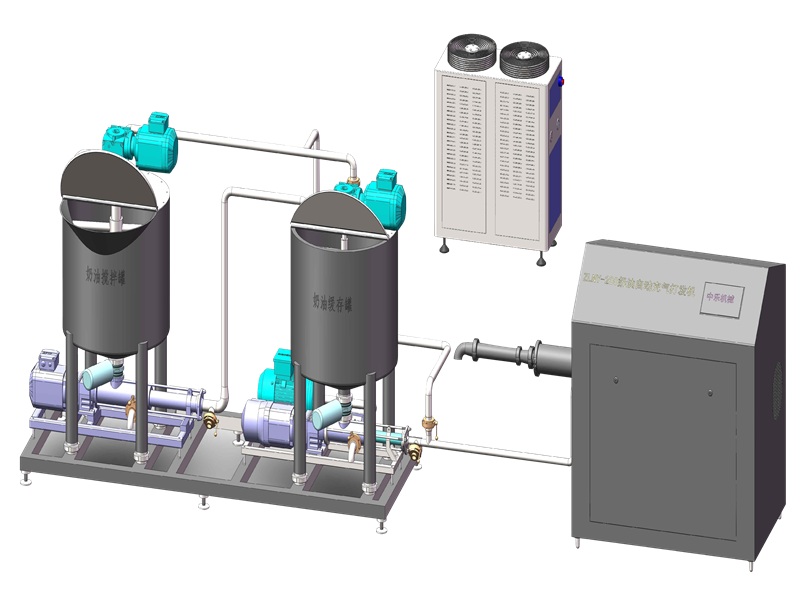 Cream aeration system line